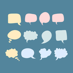 set of speech bubbles
