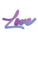 Love pink and purple fuzzyletters