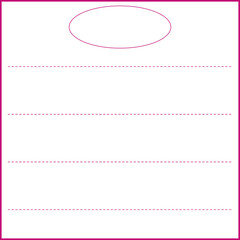 cute pink paper planner template notes, memo, sticky notepad, reminder, journal, post, text paper decoration