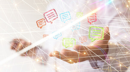 speaking bubble communication conference Digital Network