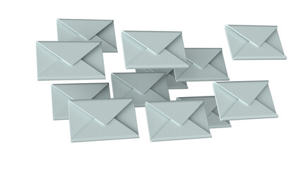 3D rendering flying email icon and web flying - obrazy, fototapety, plakaty