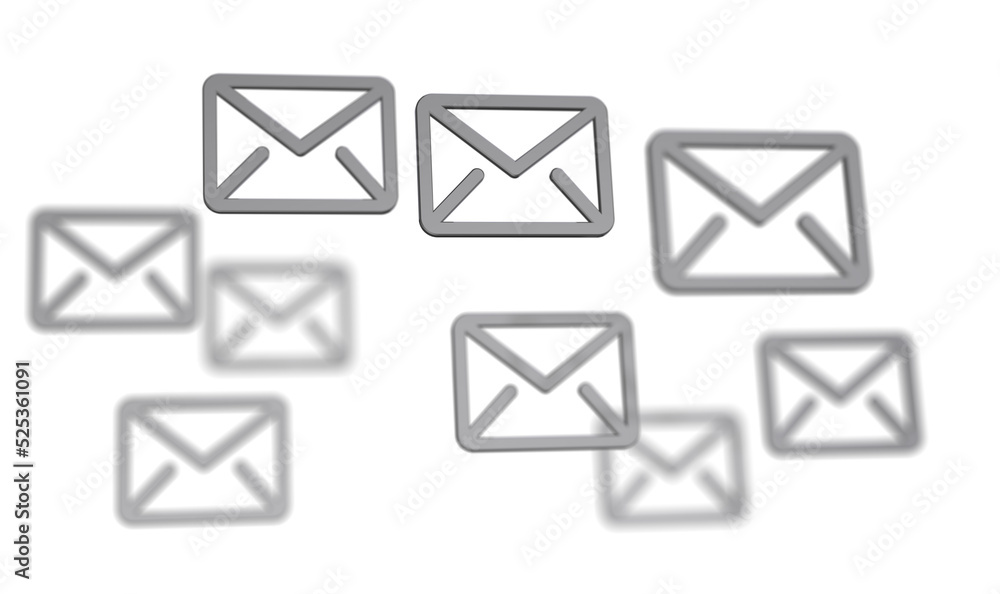 Aufkleber express envelope and parcel abstract technology background. Business quantum internet network communication and high speed parcel.touching 3D rendering flying email icon with his fin