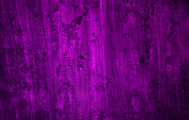 Purple concrete wall texture background. Cement wall with red and purple neon on dark background