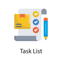 Task List vector flat Icon Design illustration. Miscellaneous Symbol on White background EPS 10 File