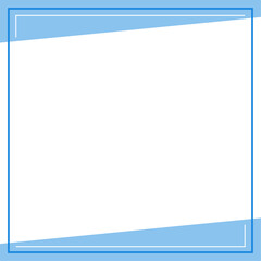 Blue and white background color with stripe line shape. Suitable for social media post and web internet ads. Template layout. Frame, boarder for text, picture, advertisement. Empty space. 