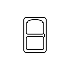 Door flat icon. Single high quality outline symbol for web design or mobile app. Door thin line signs for design logo, visit card, etc. Outline pictogram EPS10