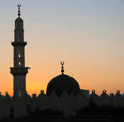 Mosque at sunset