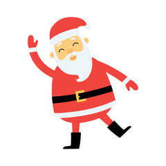 Cute cartoon Santa Claus character. Template for Christmas and New Year design.