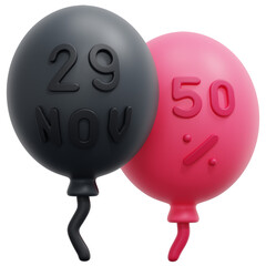 Fototapeta premium balloons 3d render icon illustration