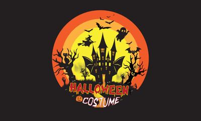 halloween costume trendy t-shirt design 2022