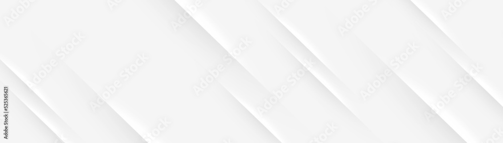 Wall mural elegant white abstract background with shiny lines. minimal diagonal stripes design. modern simple g