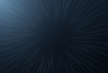 Abstract shiny speed lines pattern on dark background. Zoom lines effect. Futuristic motion lines. Modern graphic design. Suit for banner, poster, cover, flyer, brochure, web, desktop.