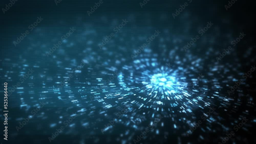 Poster big data circular digital business hitech background/ 4k animation of an abstract wallpaper big data
