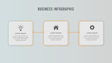 Minimal business infographic timeline and creative presentation design