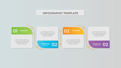 Minimal business infographic timeline and creative presentation design