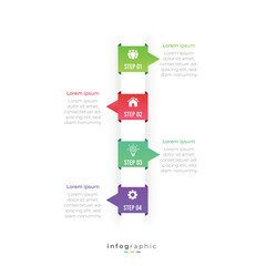 Modern gradient business infographic design with 4 option