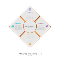 4 option infographic diagram and presentation design