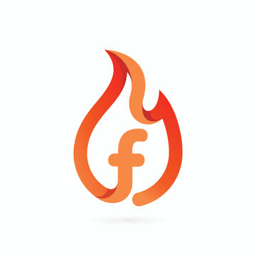 recommend clip art: f letter fire logo icon