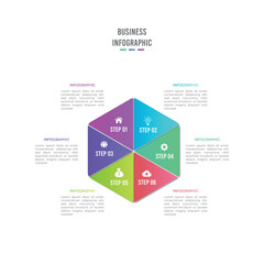 	
6 step gradient business infographic diagram presentation element