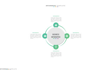 4 option infographic element