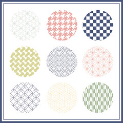 Japanese pattern vector square continuous