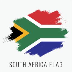 South Africa Vector Flag. South Africa Flag for Independence Day. Grunge South Africa Flag. South Africa Flag with Grunge Texture. Vector Template.