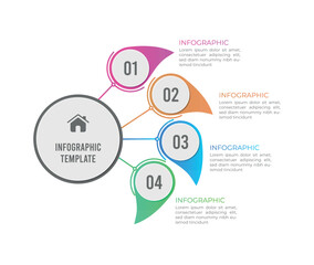 Modern circular vector business infographic design