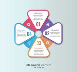 	
Business infographic element with 4 option