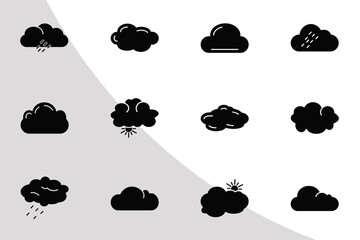 Cloud Icons Fill, Clouds Svg, Cloud Bundle, Icon Bundle, Jotta Cloud Svg, Cloudy, Rain Cloud, Svg Cut File,