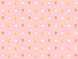 飛行機と気球の壁紙