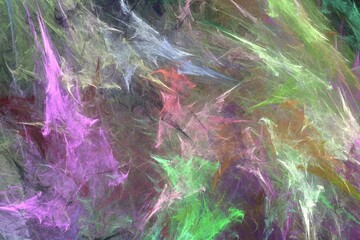 abstract background color trends 2022 , art unique 3D illustration, multicolored fractal design composition banner