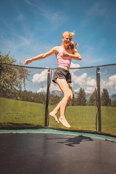 Trampolin springen