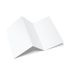 Blank white folder brochure template mockup. Vector