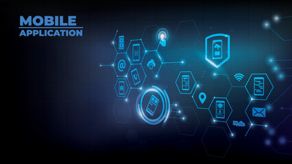 Concept for mobile apps, Flat design vector illustration.