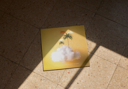 Vinyl Sleeve Mockup with Window Shadow