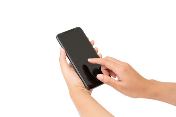 Woman hand holding mobile phone