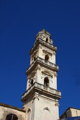 Obraz premium Italy, Salento: Detail of Bell tower of the Church of Maglie.