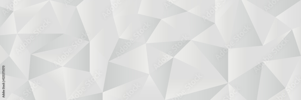 Aufkleber Abstract geometric white and gray polygon or lowpoly vector technology concept background. EPS10 illustration style design.