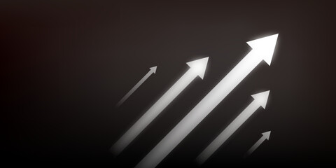 右上方向への矢印、成長、ビジネスグラフ、輝き、テクノロジー、マーケティング