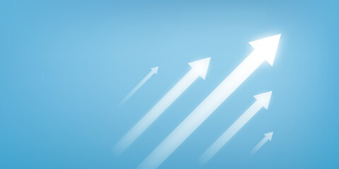 右上方向への矢印、成長、ビジネスグラフ、輝き、テクノロジー、マーケティング