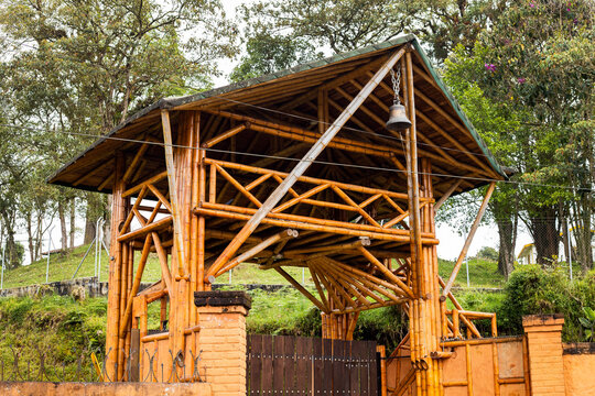 Beautiful Colombian House Built With Bamboo On Two Levels