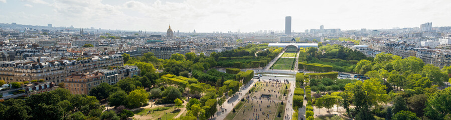 Early morning panoramic view of Paris
