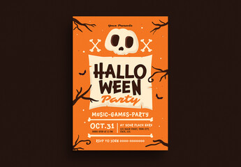 Orange Halloween Event Flyer Layout