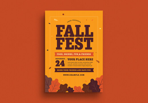 Modern Fall Festival Event Flyer Layout