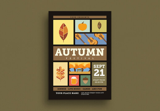 Autumn Festival Flyer Layout