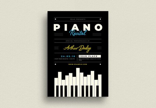 Jazz Piano Recital Flyer Layout