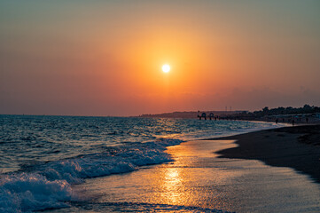 Naklejka premium Sunset at the Beach