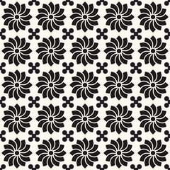 Vector Geometric Abstract Seamless Monochrome Pattern Texture Repeating Background