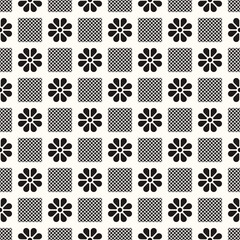 Vector Geometric Abstract Seamless Monochrome Pattern Texture Repeating Background