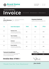 Invoice Template layout